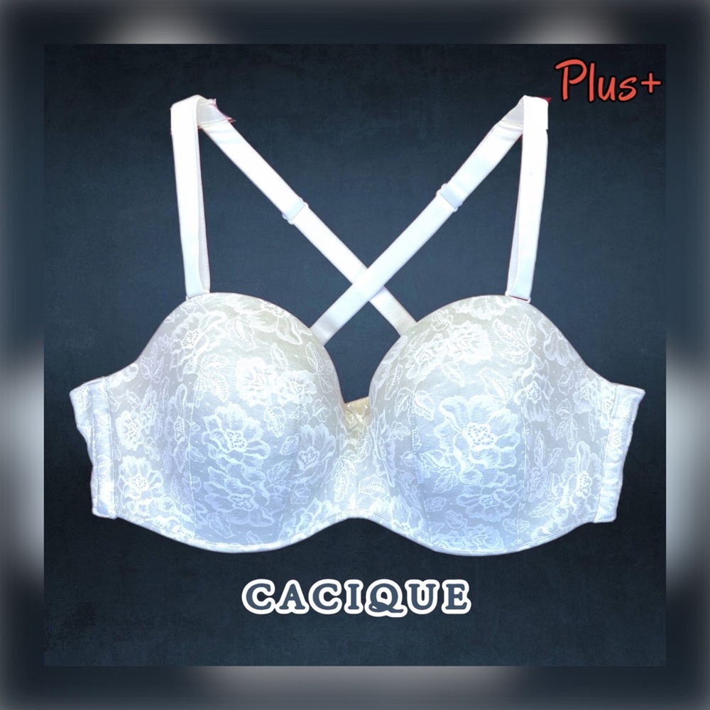 🌸 CACIQUE || Plus-Size Boost Multi-Way Strapless Bra-